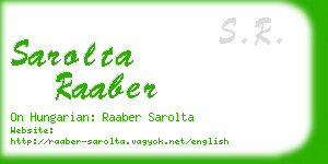 sarolta raaber business card